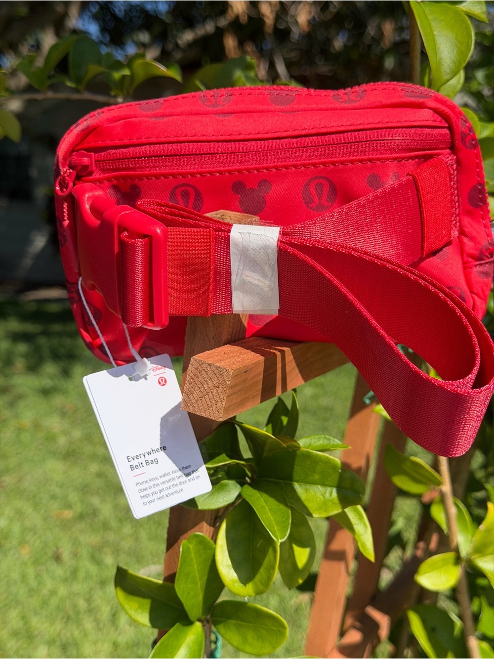 LULULEMON athletica Red Mickey Print Mini Fanny pack Belt Bag - Picture 13 of 16